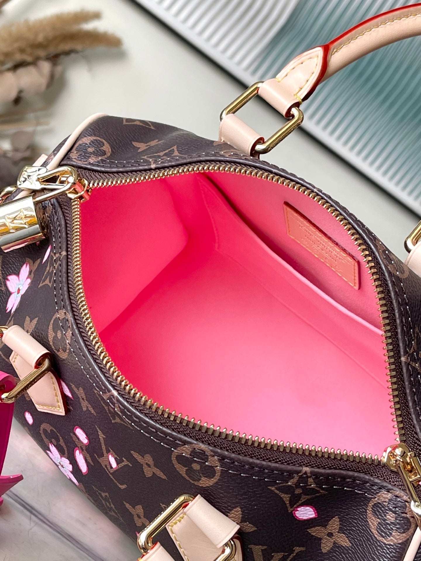 LV x TM Speedy Bandouliere 25cm Sakura Brown Cherry Blossom Monogram Canvas mysite