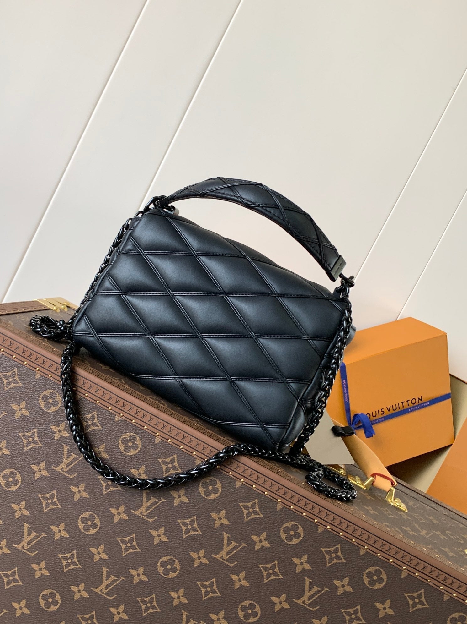 LV GO-14 MM 23cm Black Lambskin Black Metal HW mysite