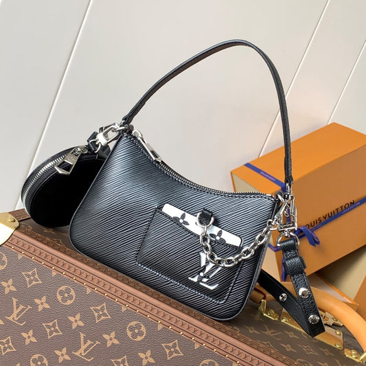 LV Marellini 19cm Black Epi Grain Cowhide Metal HW mysite