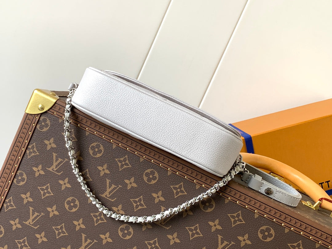 LV WOC 23.5cm Brume Gray Embossed Cowhide Metal HW mysite