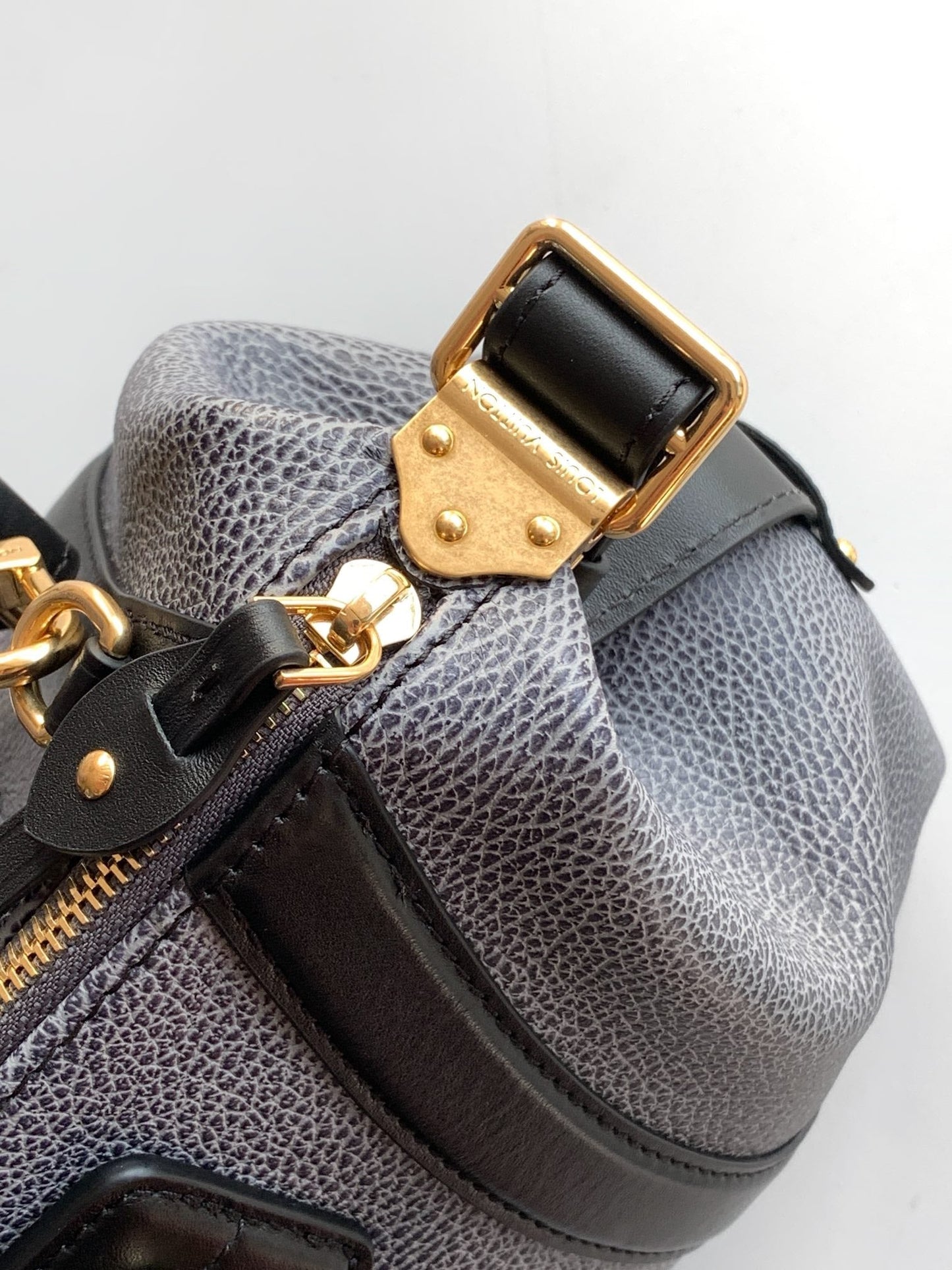 LV Nano LV Biker 38cm Black Light Gray Sheepskin & Cowhide Metal mysite