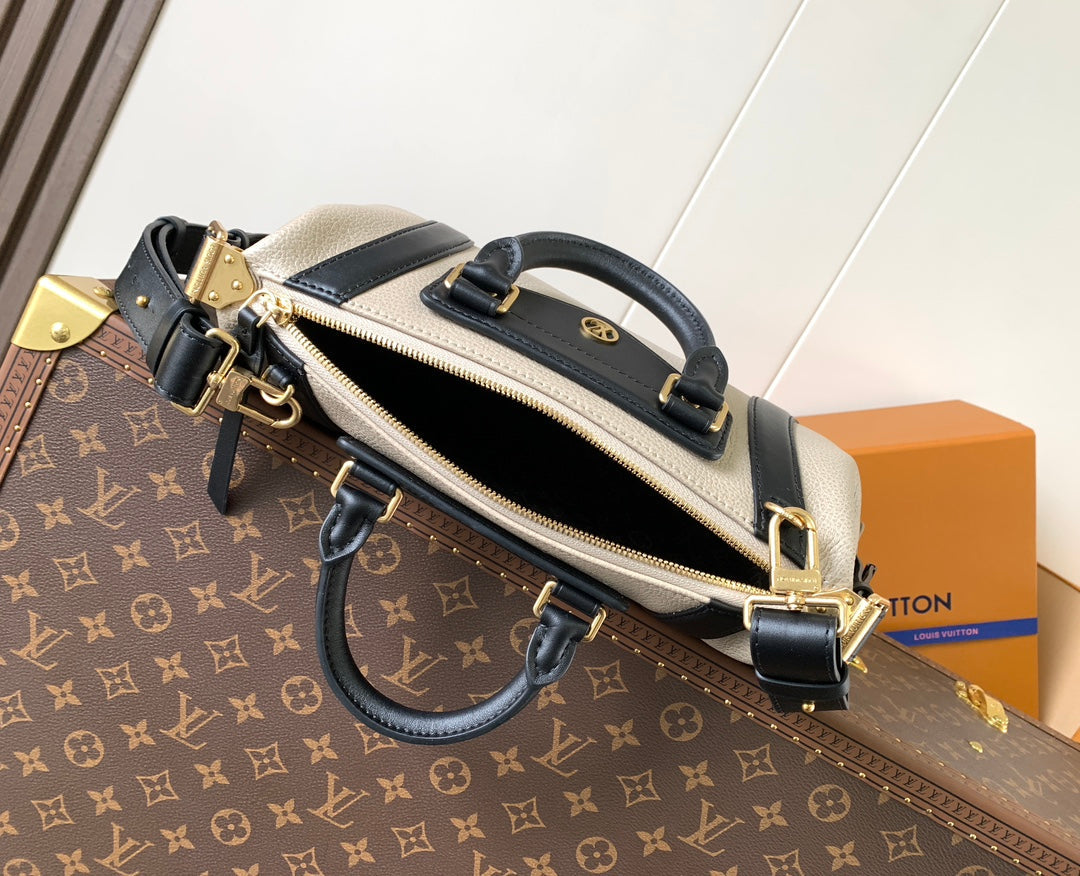 LV Nano LV Biker 30cm Black Beige Sheepskin & Cowhide Metal mysite