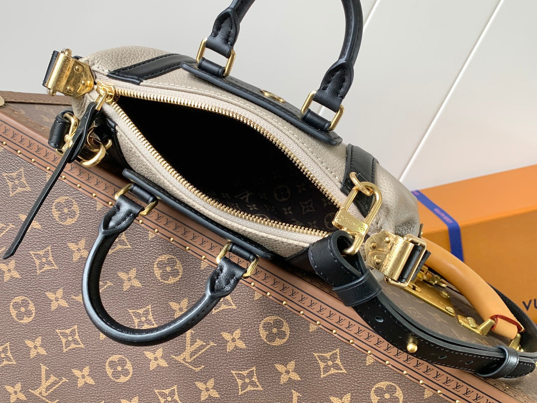 LV Nano LV Biker 23cm Black Beige Sheepskin & Cowhide Metal mysite