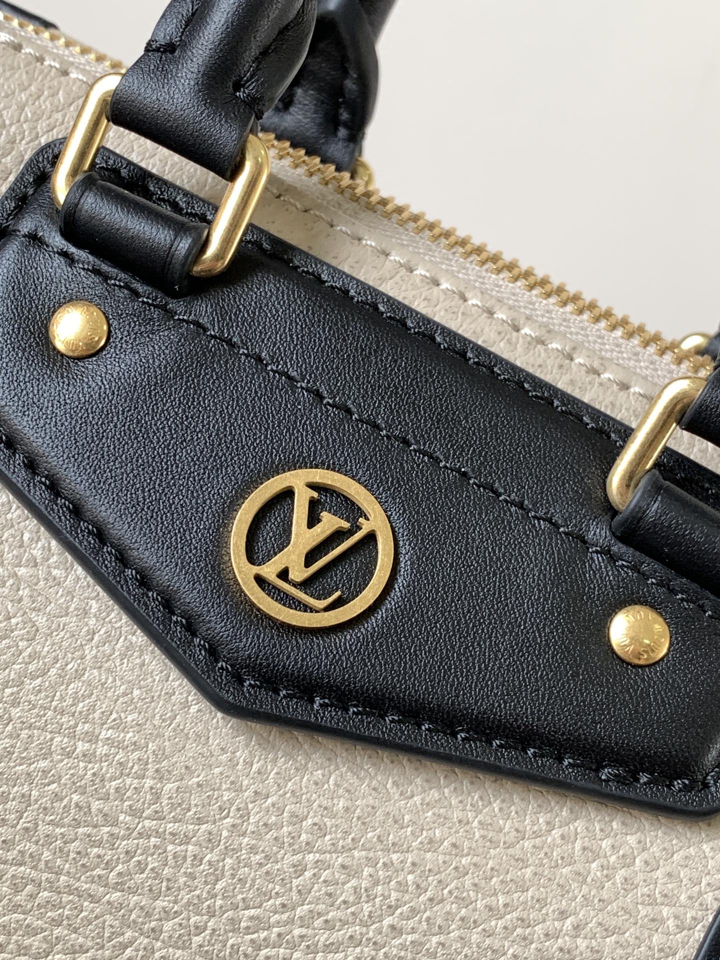 LV Nano LV Biker 23cm Black Beige Sheepskin & Cowhide Metal mysite