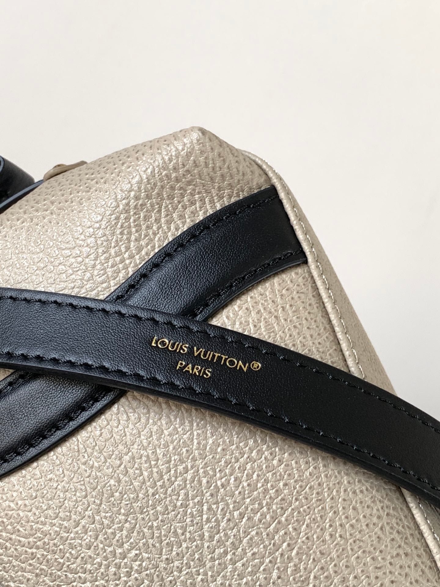 LV Nano LV Biker 23cm Black Beige Sheepskin & Cowhide Metal mysite