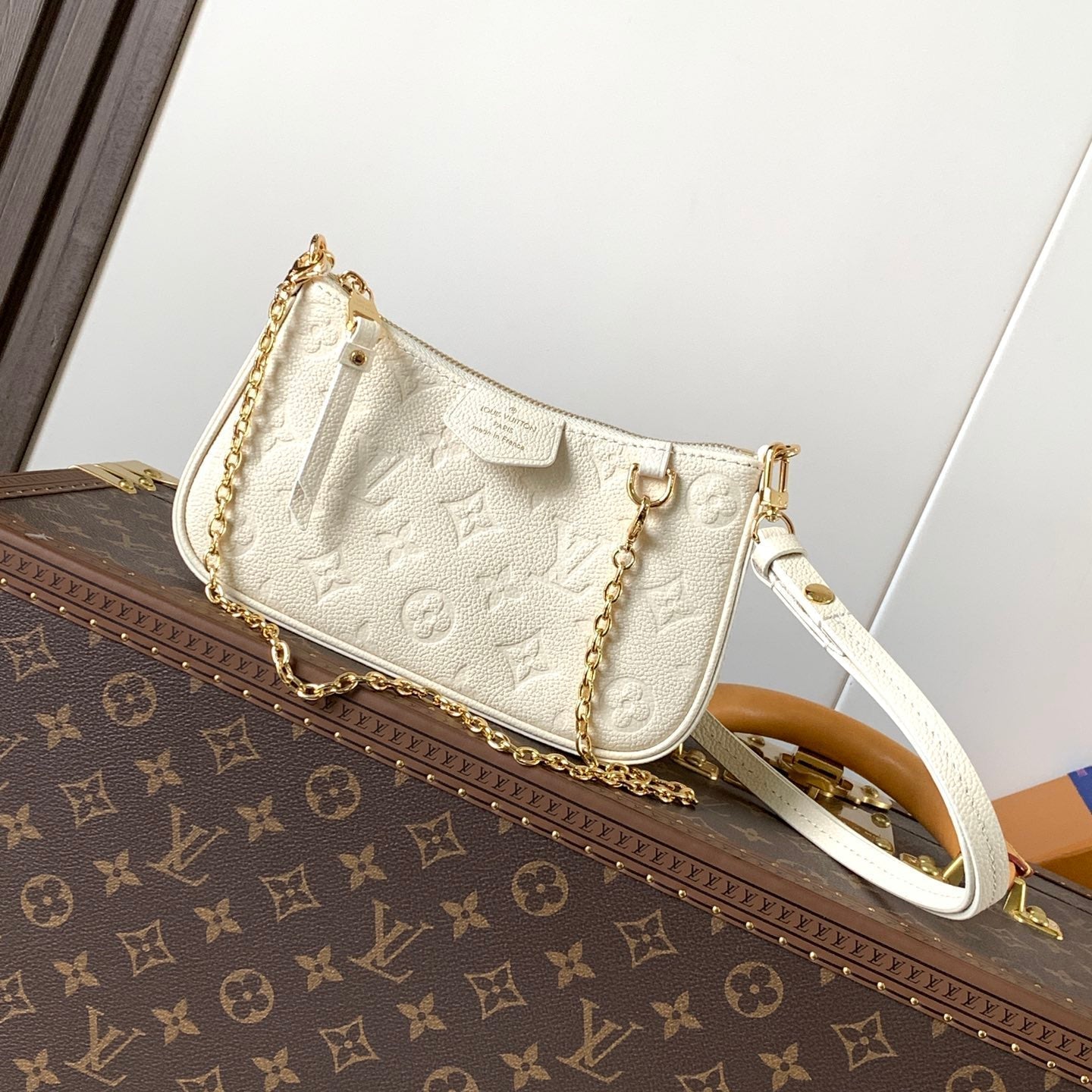 LV Easy Pouch On Strap White Embossed Monogram Empreinte Cowhide 251749 mysite