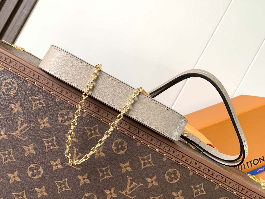 LV Easy Pouch On Strap Tourterelle Beige Embossed Monogram Empreinte Cowhide 251751 mysite