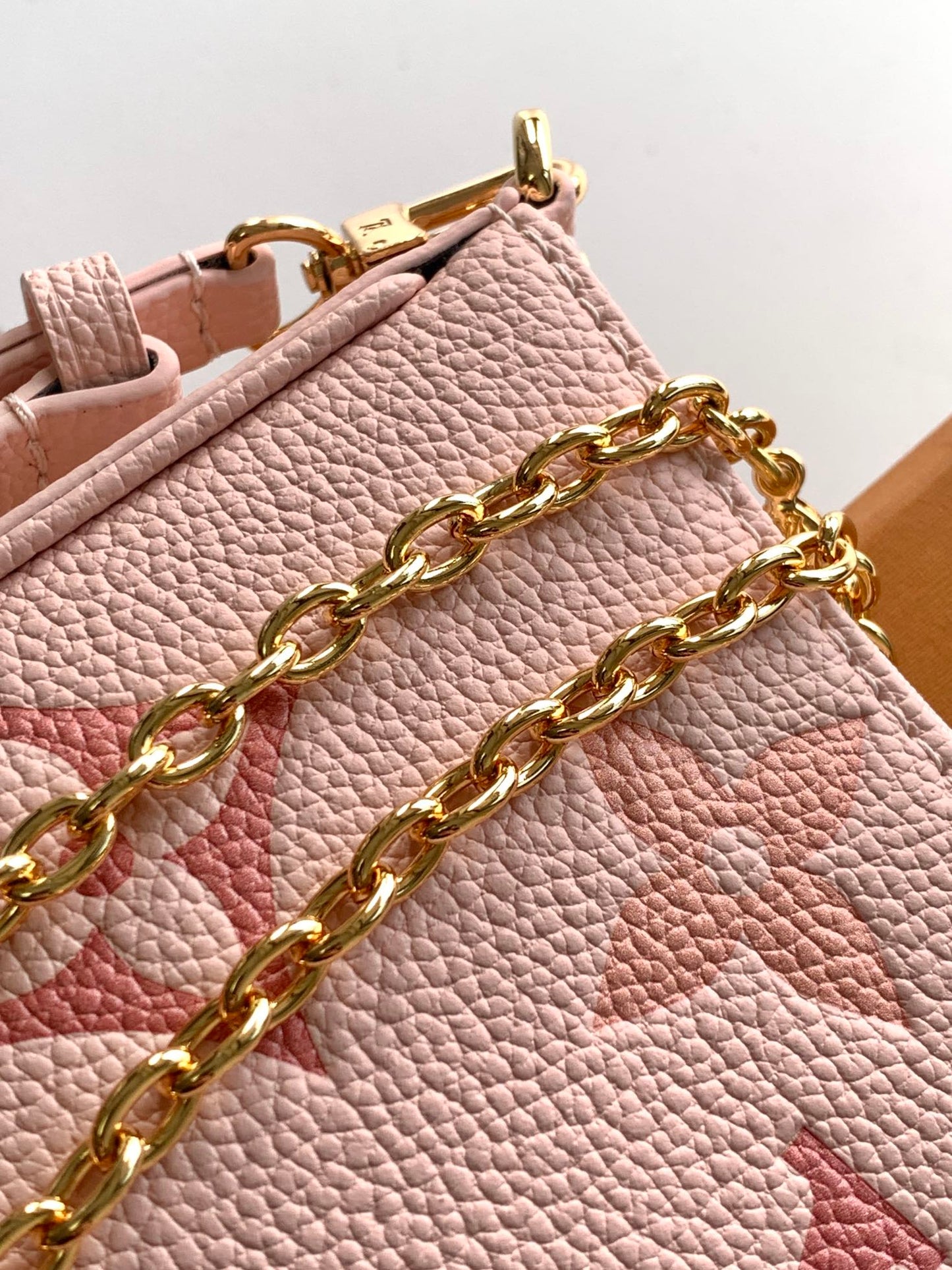 LV Easy Pouch On Strap Pink Embossed Monogram Empreinte Cowhide 251757 mysite