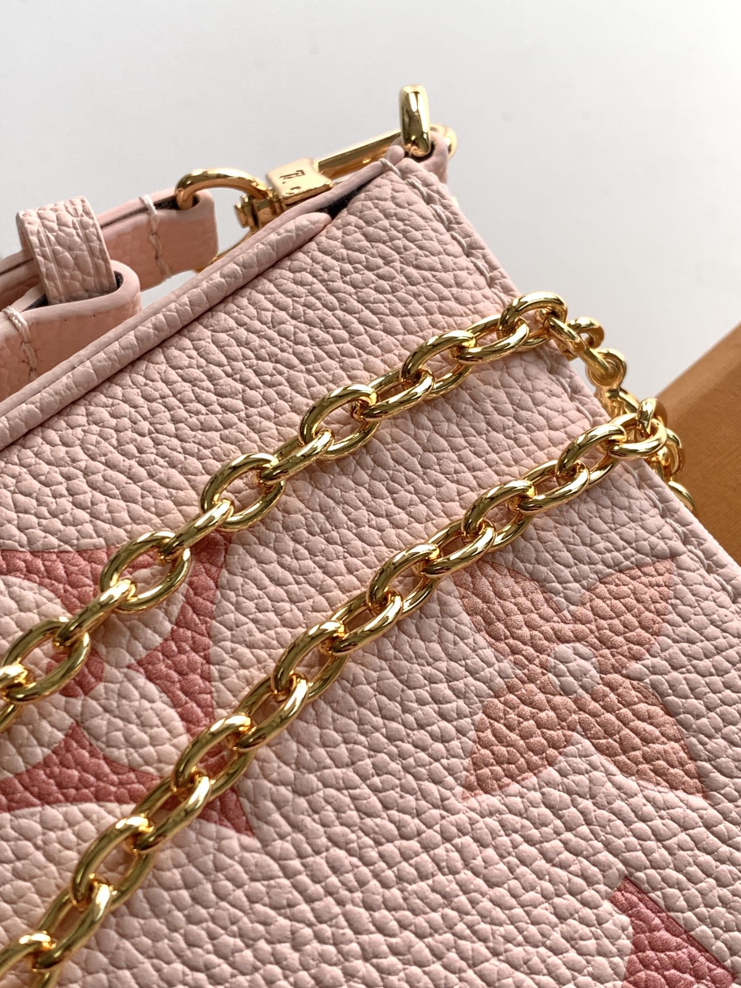 LV Easy Pouch On Strap Pink Embossed Monogram Empreinte Cowhide 251757 mysite