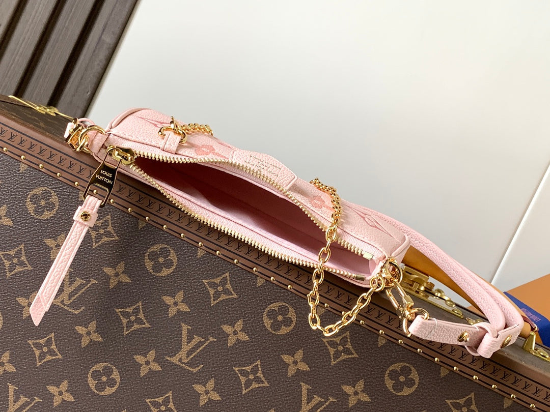LV Easy Pouch On Strap Pink Embossed Monogram Empreinte Cowhide 251757 mysite