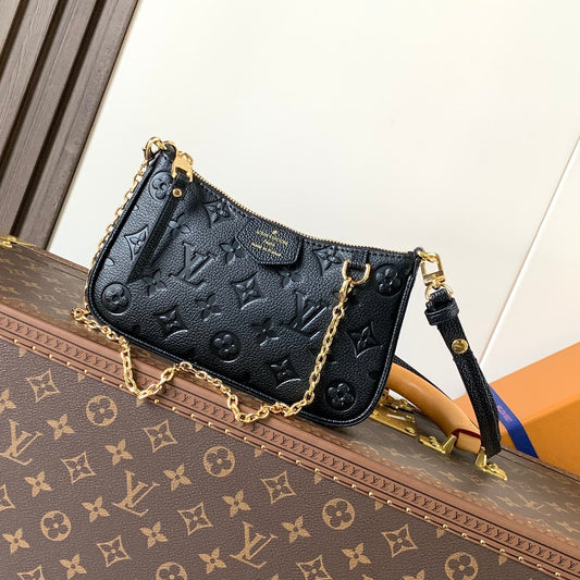 LV Easy Pouch On Strap Black Embossed Monogram Empreinte Cowhide 251753 mysite