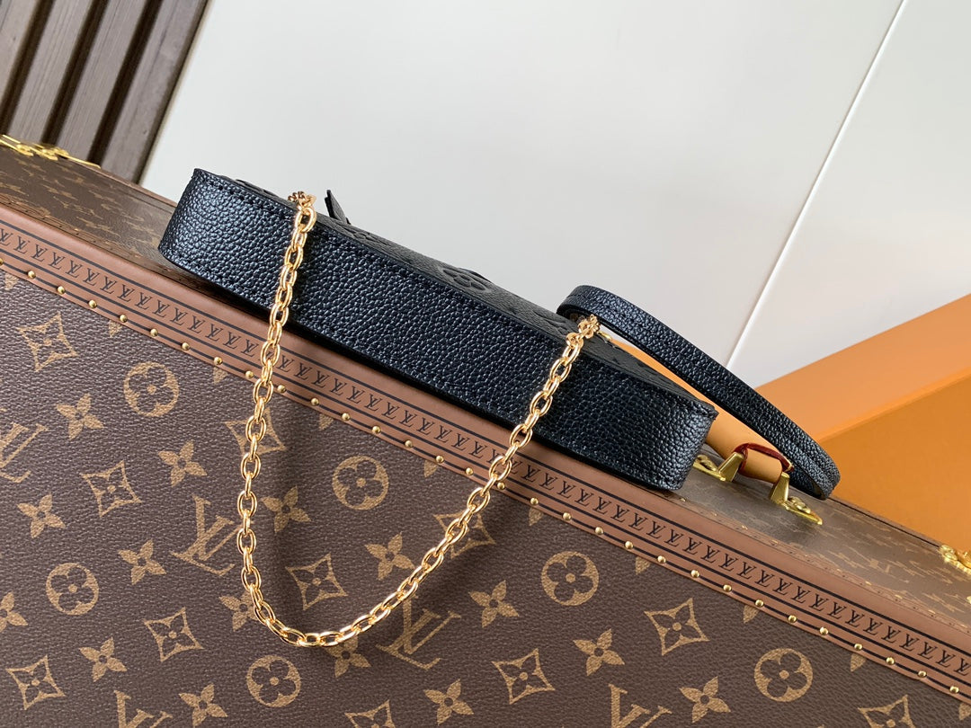 LV Easy Pouch On Strap Black Embossed Monogram Empreinte Cowhide 251753 mysite