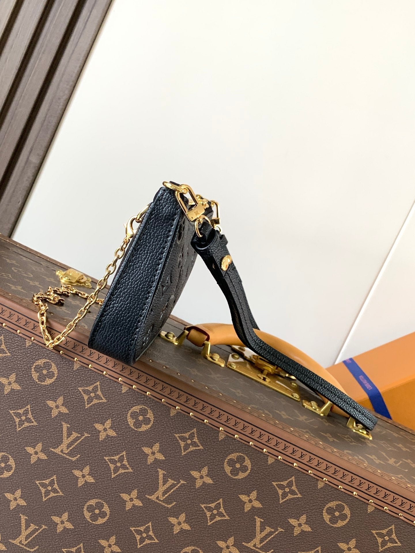 LV Easy Pouch On Strap Black Embossed Monogram Empreinte Cowhide 251753 mysite