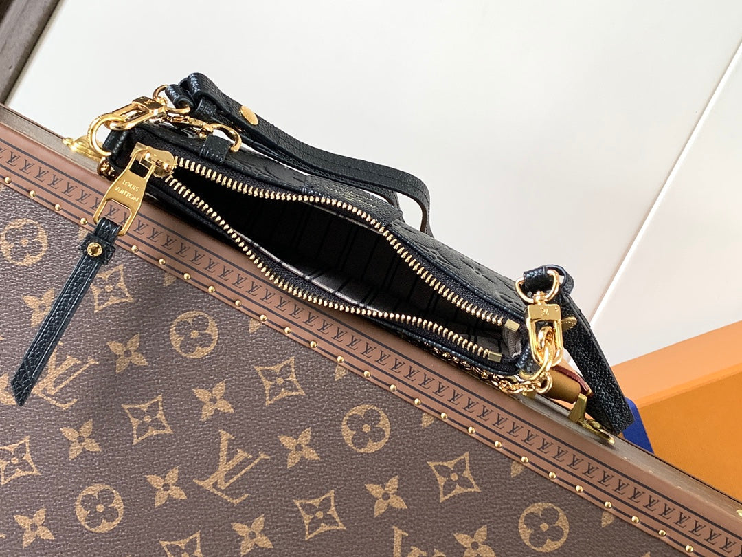 LV Easy Pouch On Strap Black Embossed Monogram Empreinte Cowhide 251753 mysite