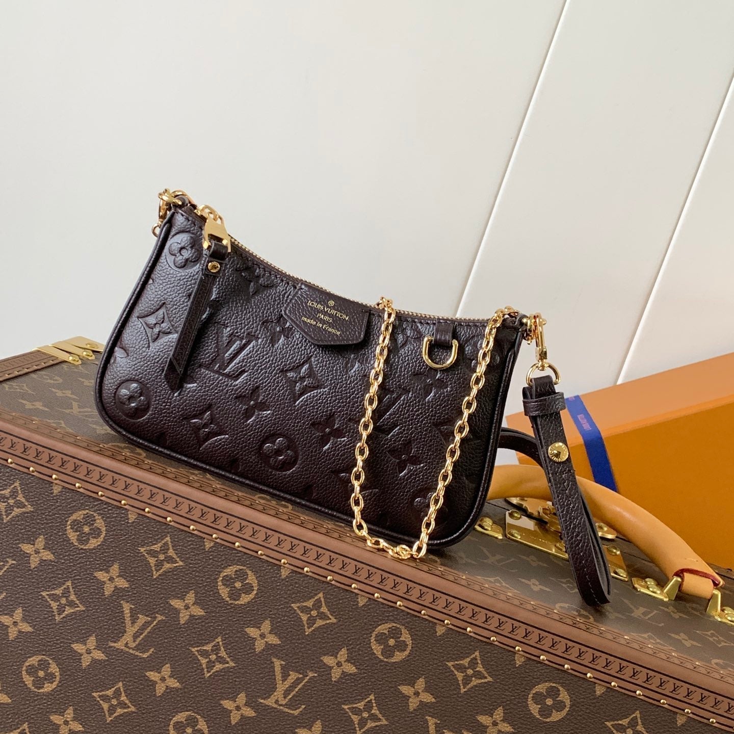 LV Easy Pouch On Strap Dark Burgundy Embossed Monogram Empreinte Cowhide 251759 mysite