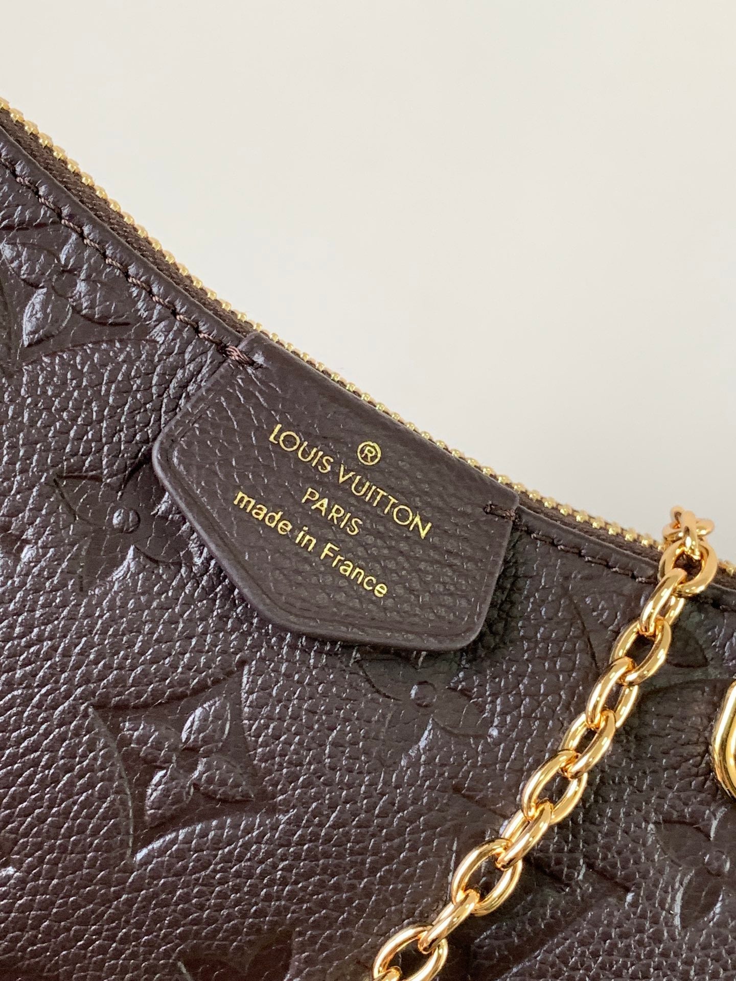 LV Easy Pouch On Strap Dark Burgundy Embossed Monogram Empreinte Cowhide 251759 mysite