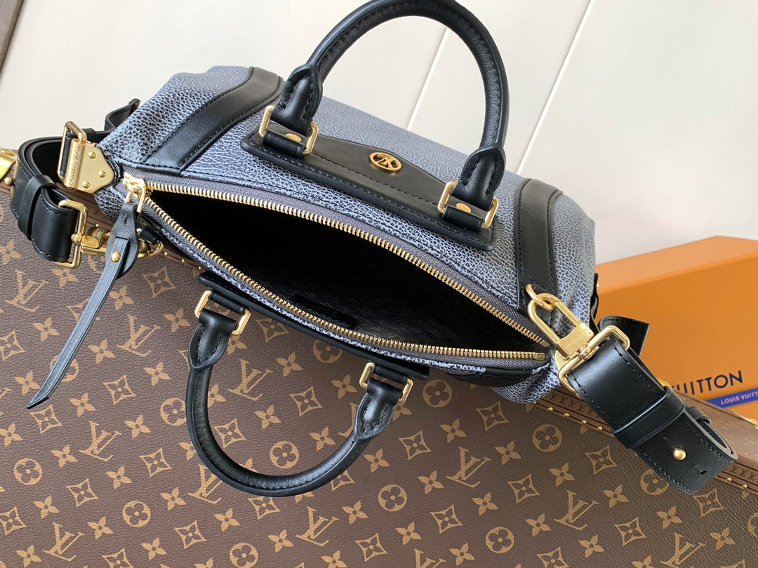 LV Nano LV Biker 30cm Black Light Gray Sheepskin & Cowhide Metal mysite