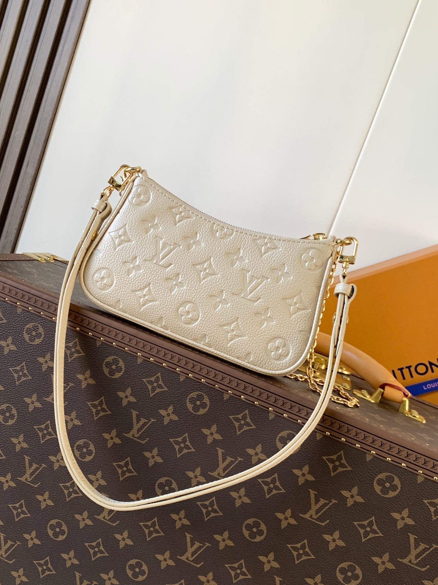 LV Easy Pouch On Strap Off White Embossed Monogram Empreinte Cowhide 251755 mysite