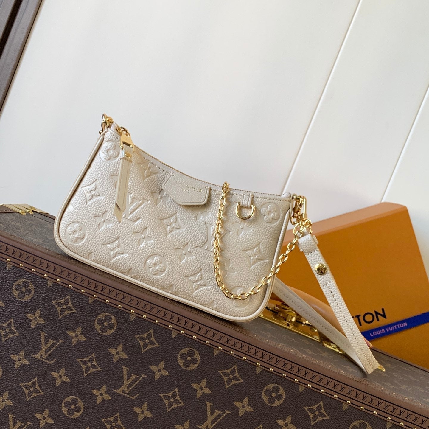 LV Easy Pouch On Strap Off White Embossed Monogram Empreinte Cowhide 251755 mysite