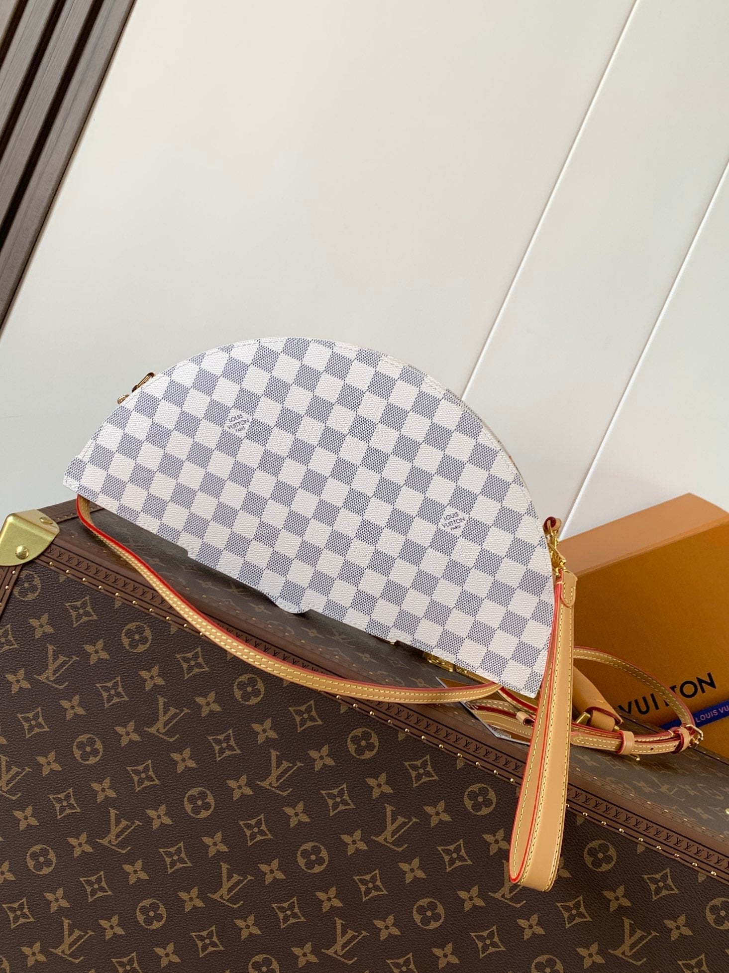 LV SS25 Fan Bag Grey White Damier Graphite 268345 mysite