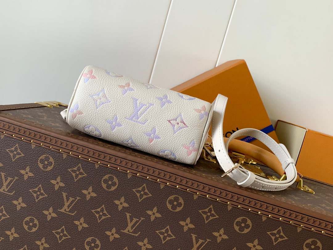LV 25s Nano Speedy 16cm Dream Monogram Embossed Cowhide- Light GHW mysite