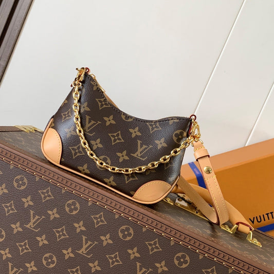 LV Nano Boulogne 19cm Brown Monogram Canvas & Cowhide GHW mysite