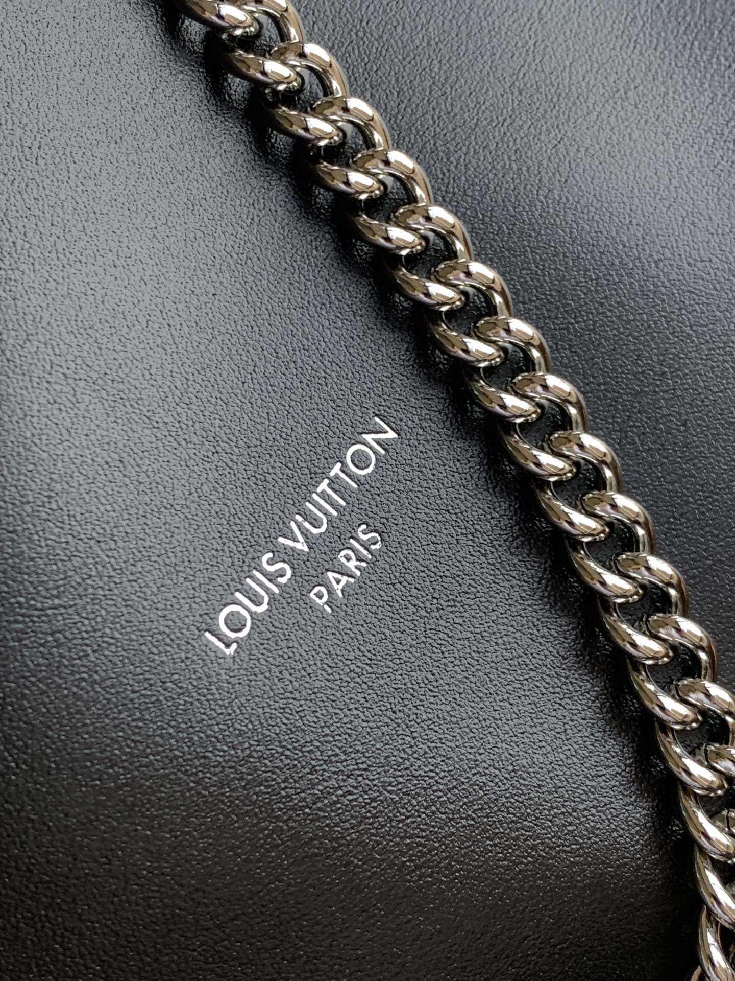 LV Off Duty Backpack 33cm Black Lambskin Sliver HW mysite