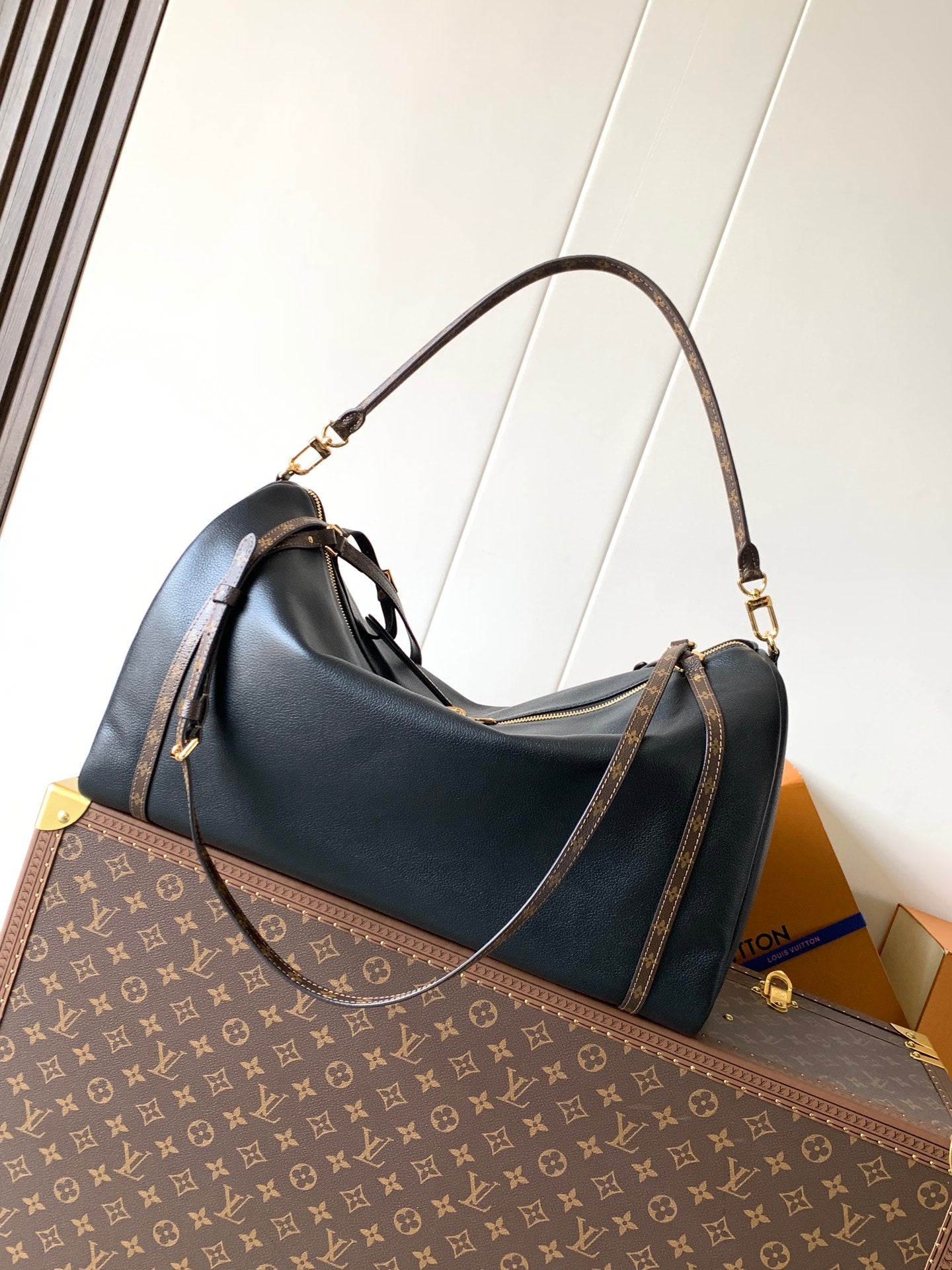 LV M26037 Express Travel 45cm Black Cowhide GHW mysite