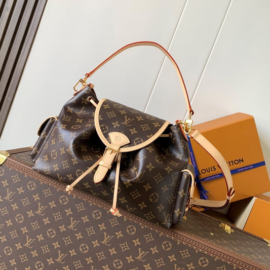LV Odyssee MM 36cm Brown Beige Monogram Canvas & Cowhide mysite