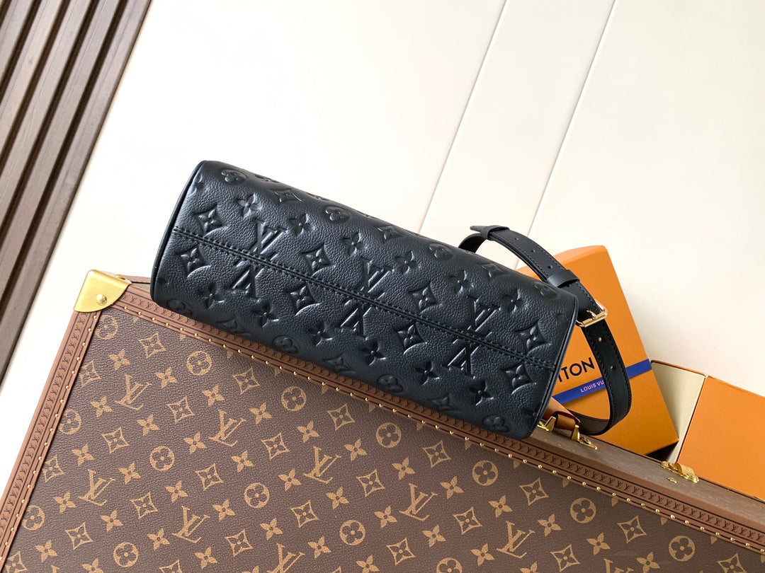 LV City Avenue PM 30cm Black Monogram Embossed Shadow Cowhide mysite