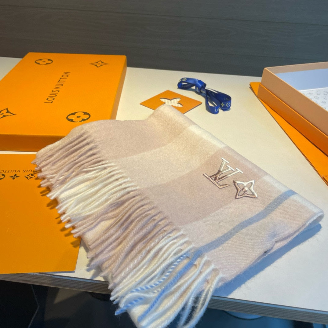 SCARF 185 CM IN LIGHT PINK CASHMERE 387891 mysite