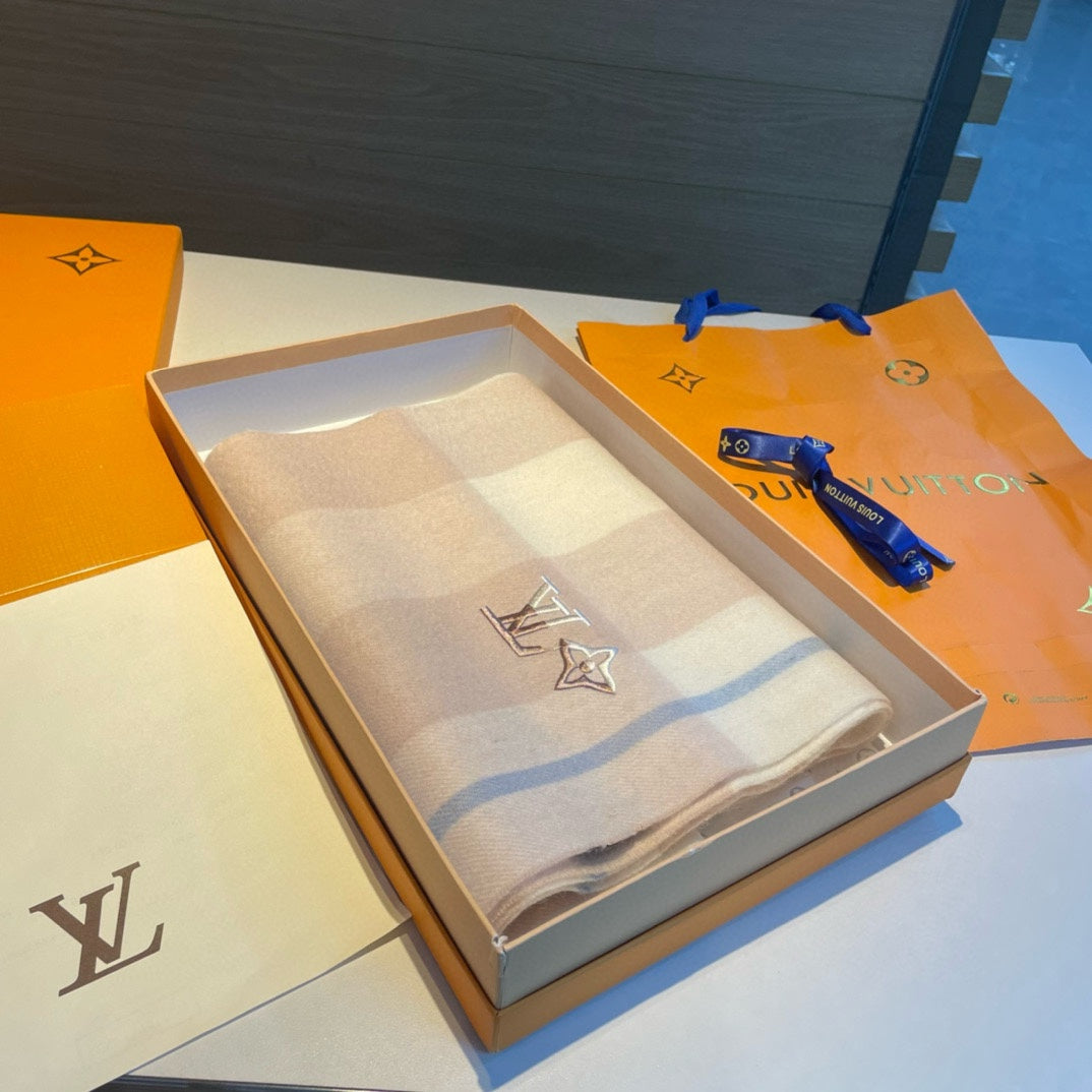 SCARF 185 CM IN LIGHT PINK CASHMERE 387891 mysite