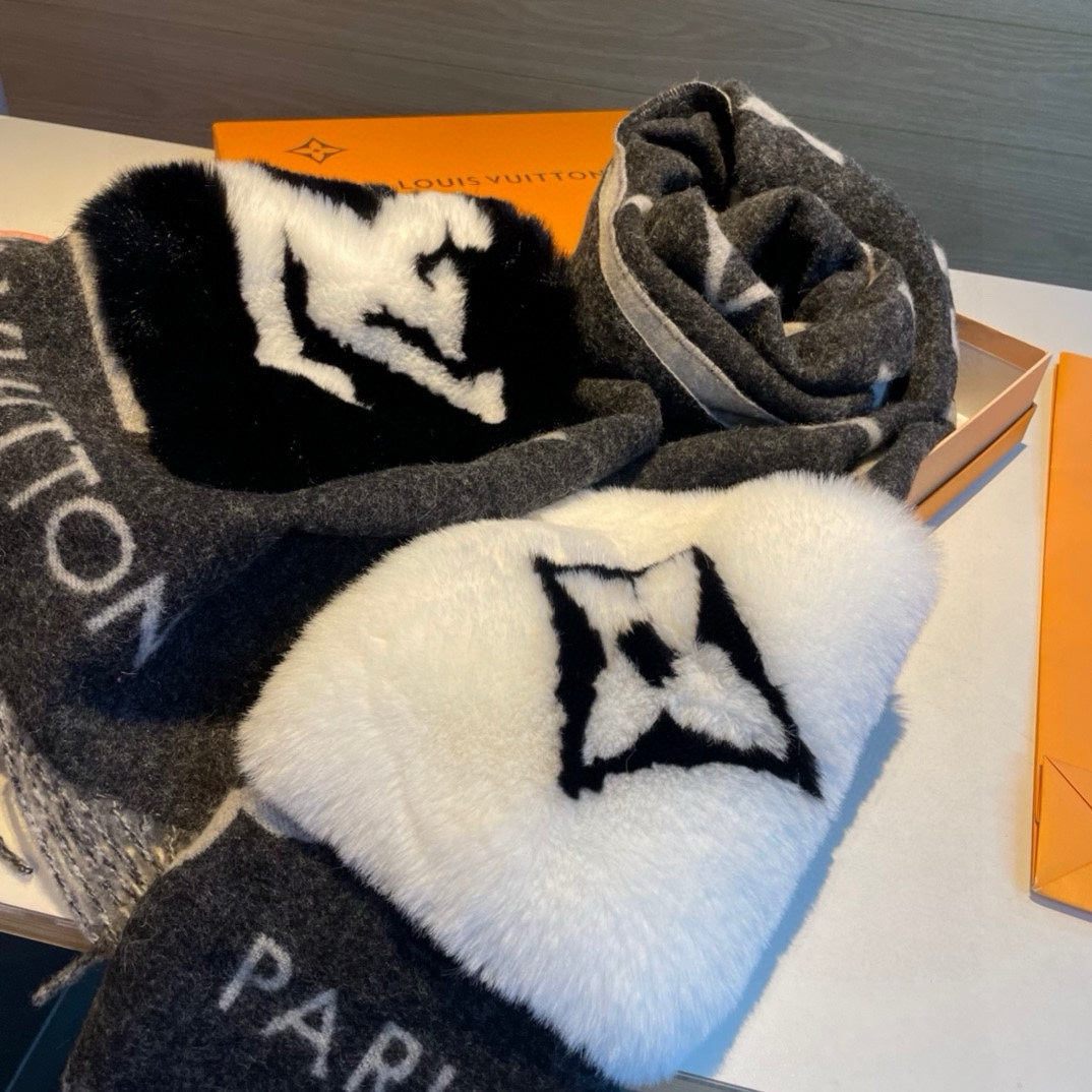 COLD REYKJAVIK SCARF 190 CM IN BLACK CASHMERE 394492 mysite