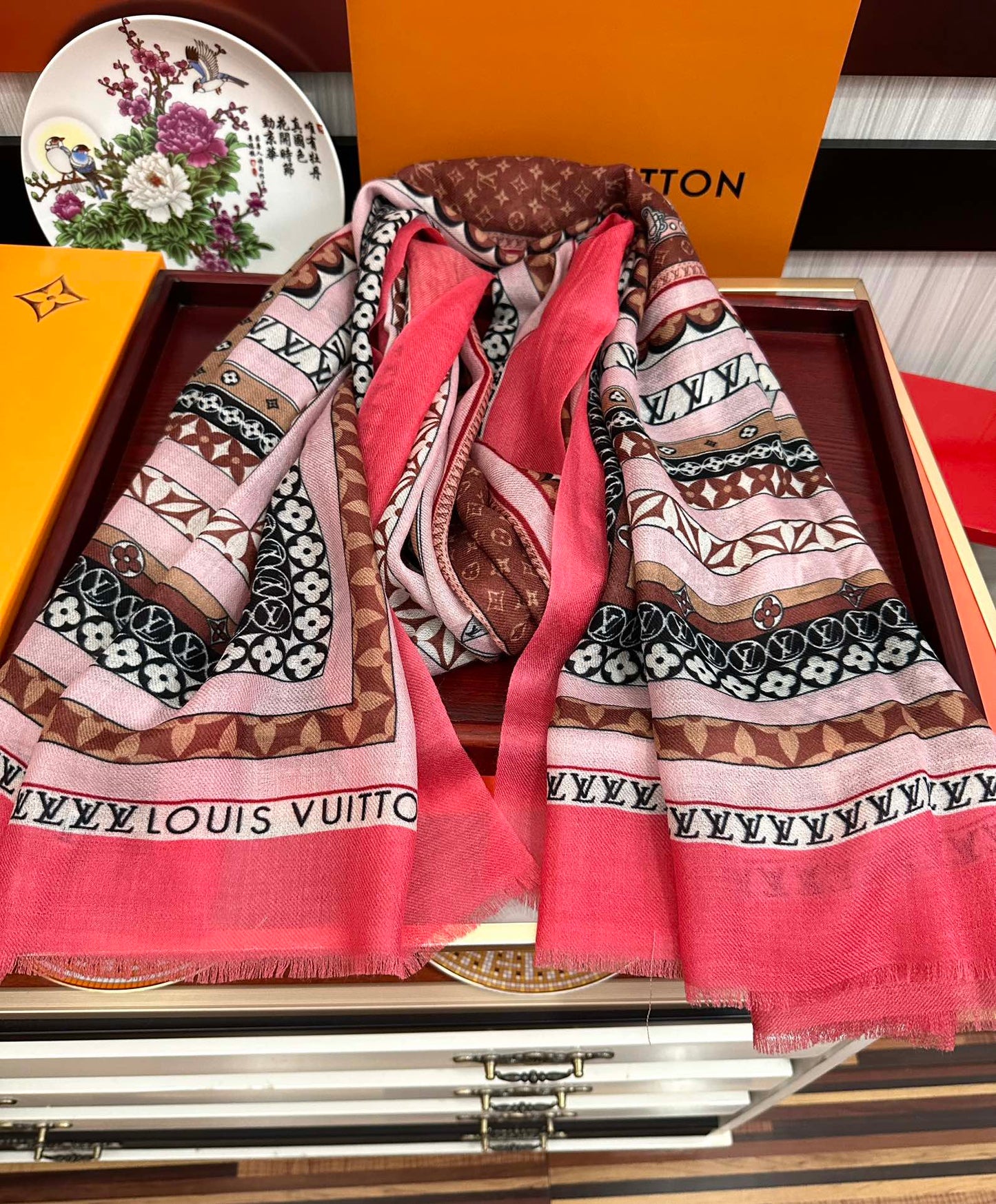 SCARF 200 CM IN COLORFUL CASHMERE 394890 mysite