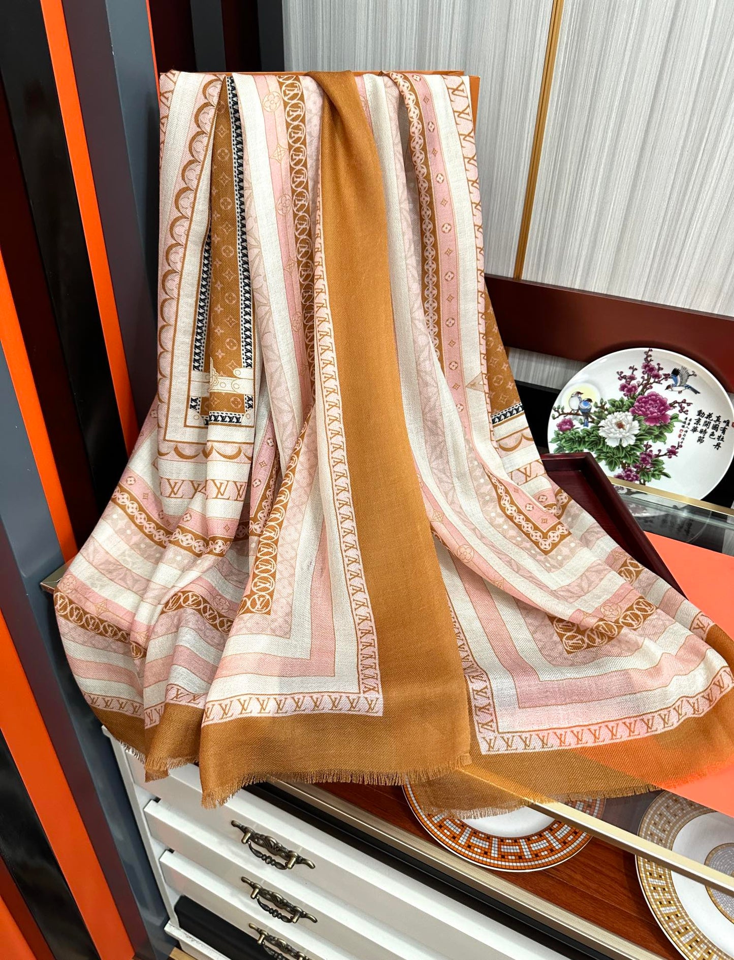 SCARF 200 CM IN COLORFUL CASHMERE 394891 mysite