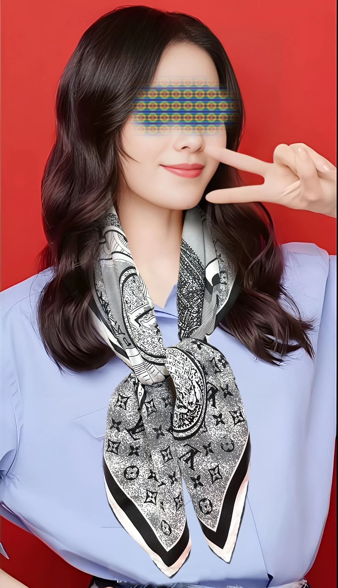 SQUARE SILK SCARF MALLES MERVEILLEUSES 90 CM BLACK MIX WHITE 399997 mysite