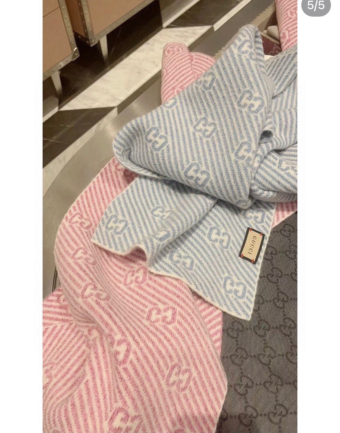 SCARF 180 CM IN LIGHT PINK WOOL 405524 mysite