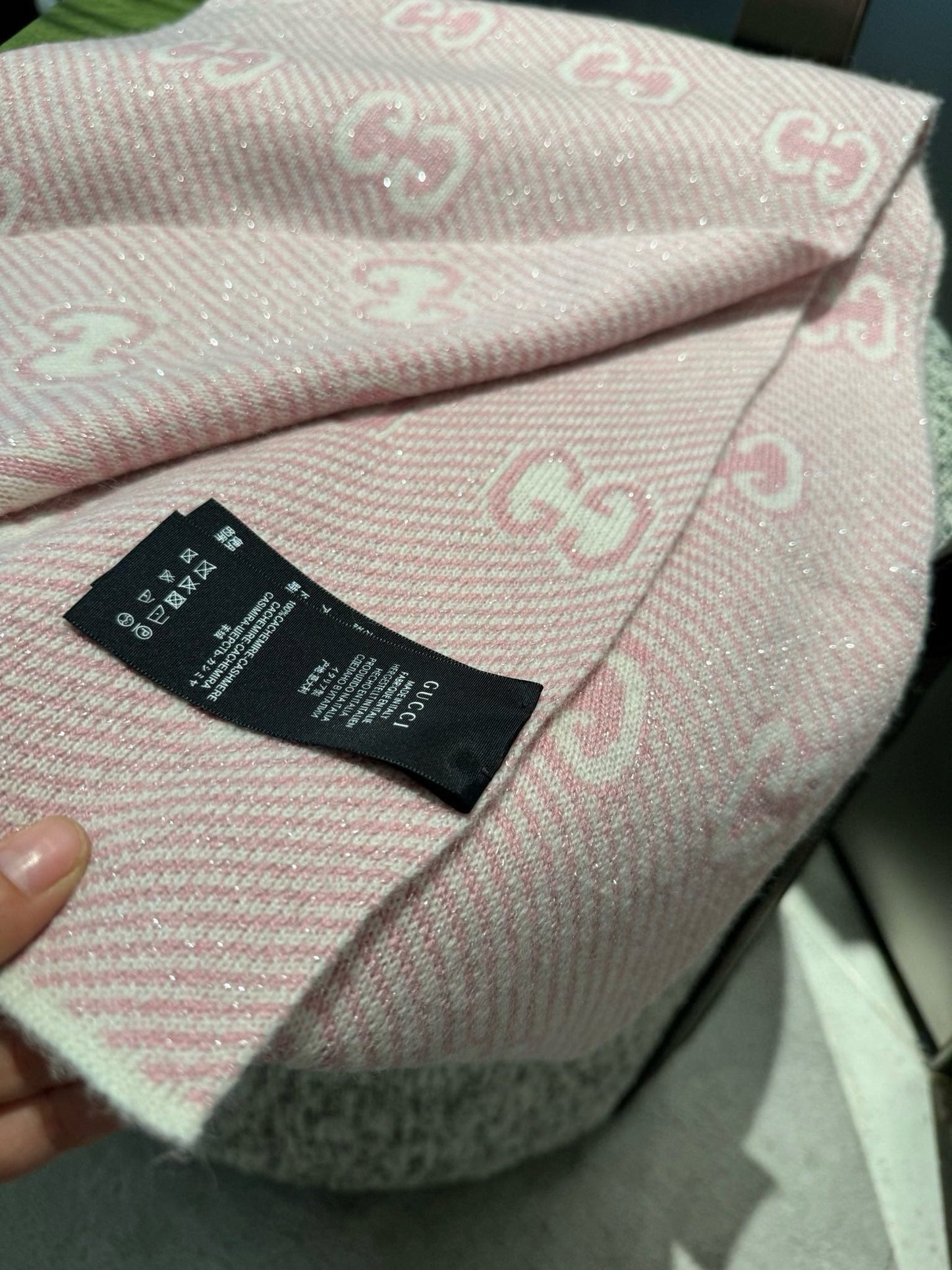 SCARF 180 CM IN LIGHT PINK WOOL 405524 mysite