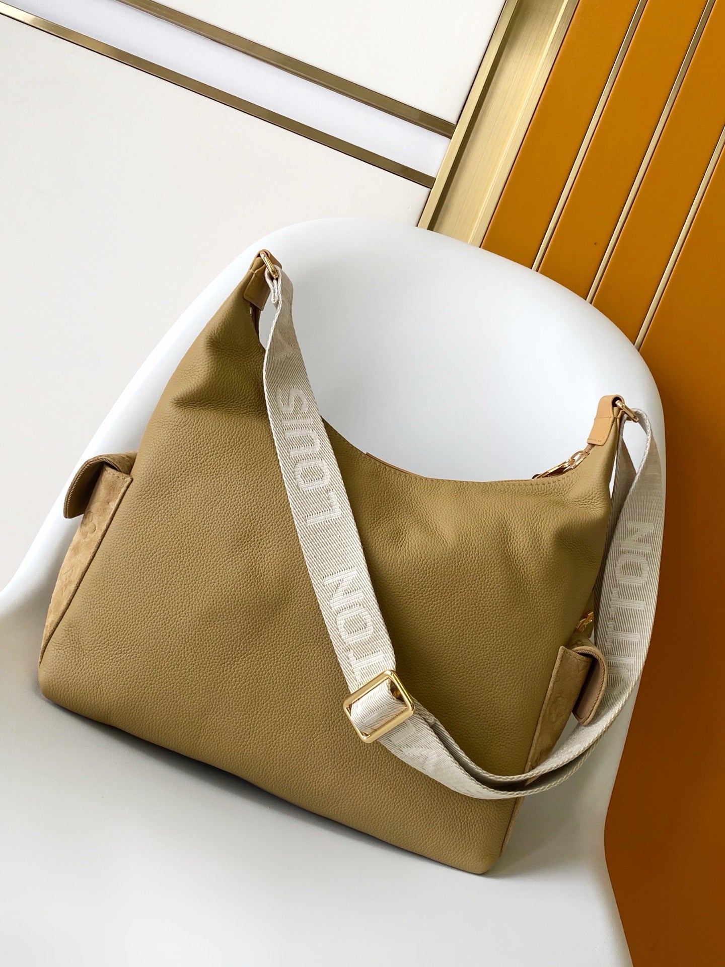 LV Hobo Cargo Bag Khaki Monogram Canvas & Cowhide GHW mysite