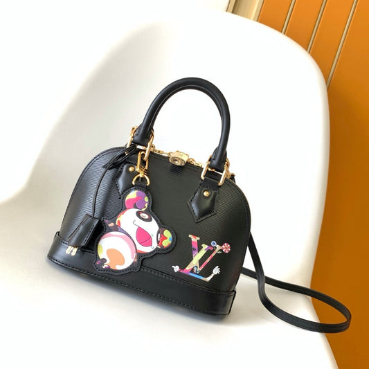 LV x TM Alma BB M13670 Handbag 23.5cm Black Epi Grained Cowhide mysite