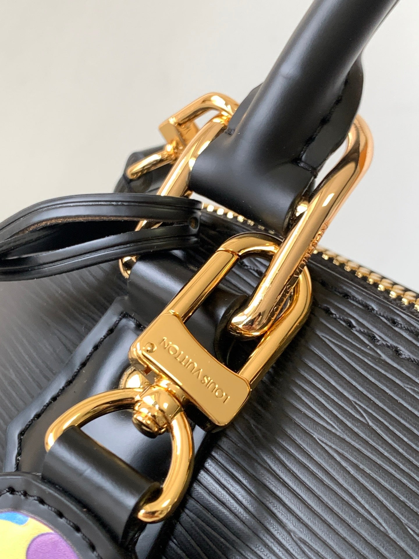 LV x TM Alma BB M13670 Handbag 23.5cm Black Epi Grained Cowhide mysite