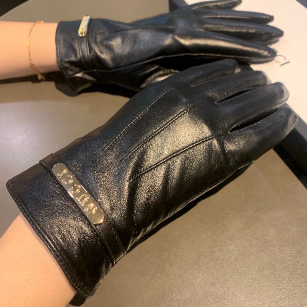 TOUCHSCREEN LAMBSKIN GLOVES BLACK 456312 mysite