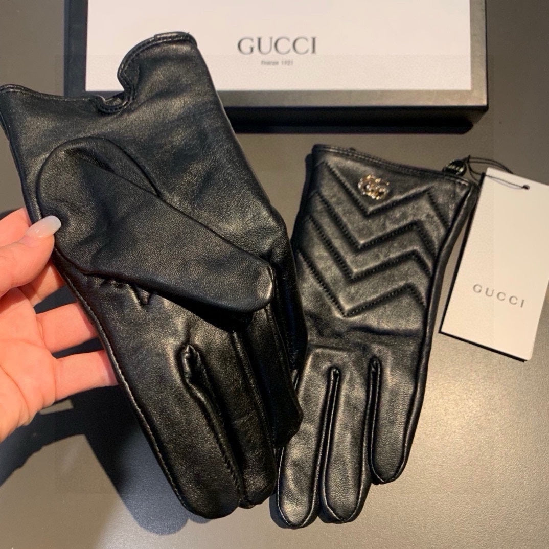 TOUCHSCREEN GLOVES IN BLACK LAMBSKIN AND FABRIC LINING 463861 mysite