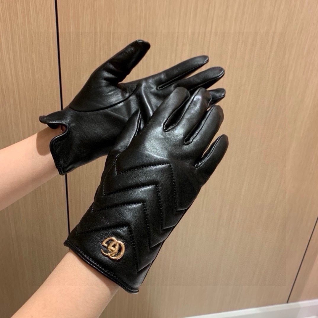 TOUCHSCREEN GLOVES IN BLACK LAMBSKIN AND FABRIC LINING 463861 mysite