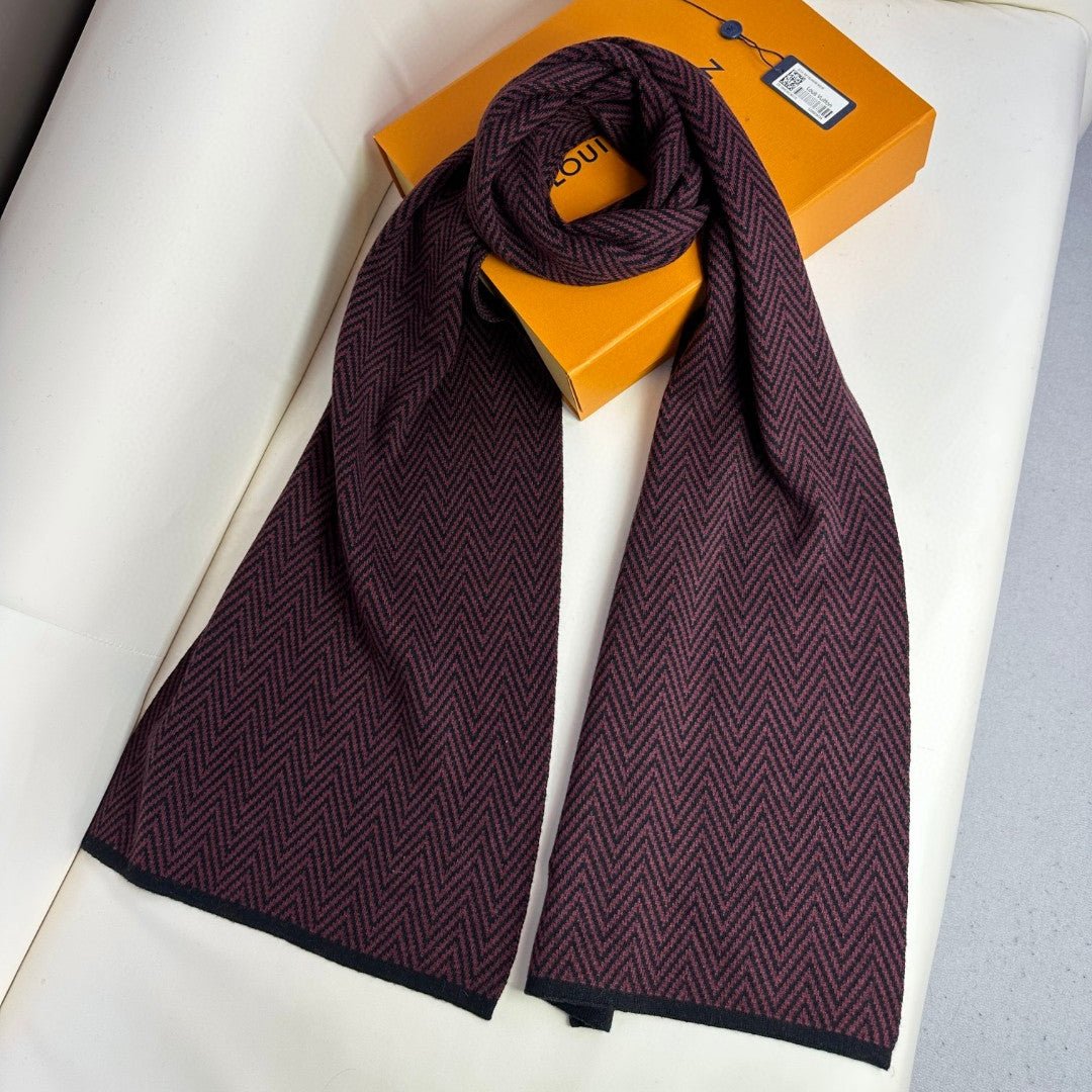 SCARF 180 CM IN WINE PURPLE CASHMERE 393154 mysite