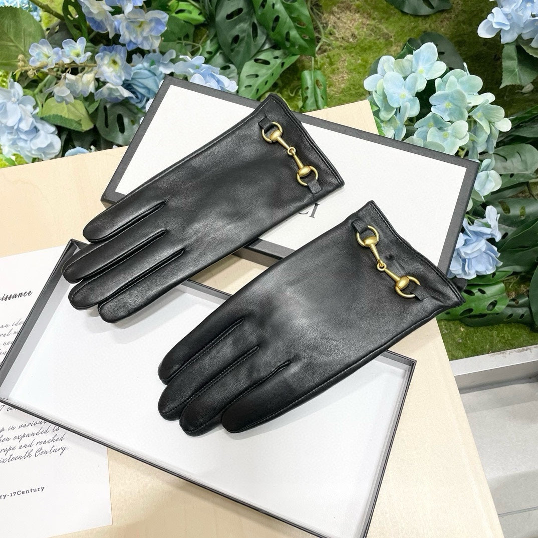 HORSEBIT GLOVES IN BLACK SHEEPSKIN AND CASHMERE LINING 465774 mysite