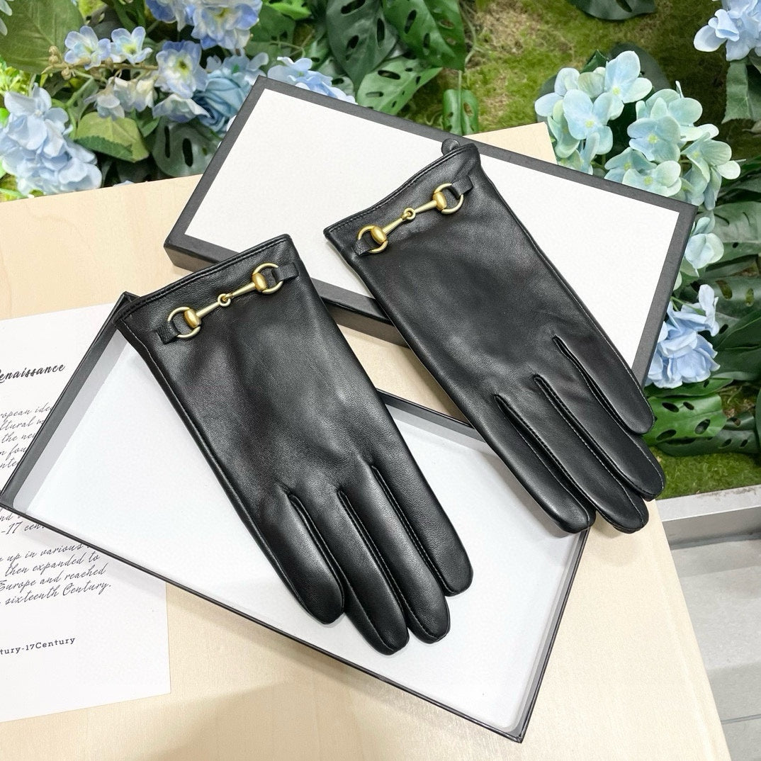 HORSEBIT GLOVES IN BLACK SHEEPSKIN AND CASHMERE LINING 465774 mysite