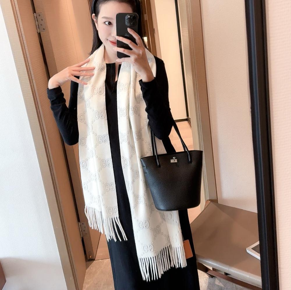 SCARF IN WHITE CASHMERE 405597 mysite