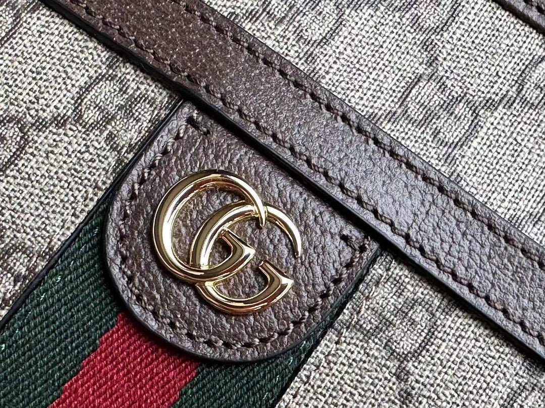 OPHIDIA 21 GG SMALL SHOULDER BAG IN BEIGE CANVAS AND BROWN CALFSKIN mysite