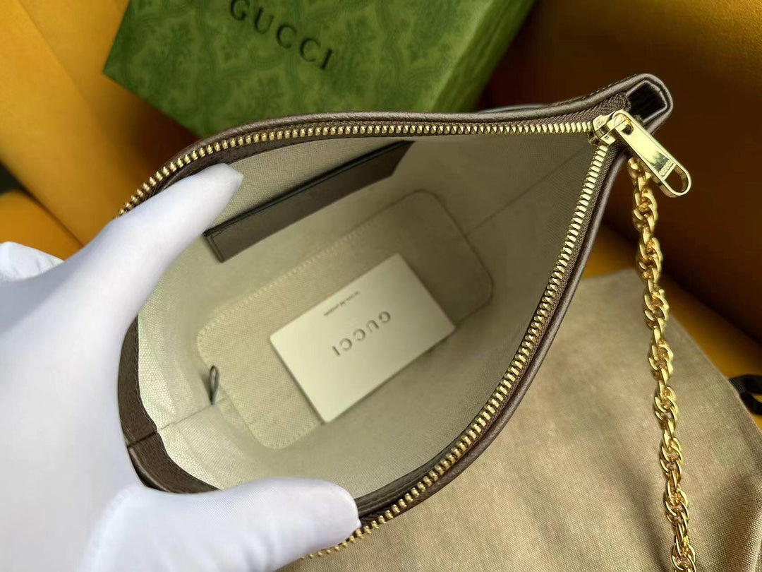 OPHIDIA 21 GG SMALL SHOULDER BAG IN BEIGE CANVAS AND BROWN CALFSKIN mysite